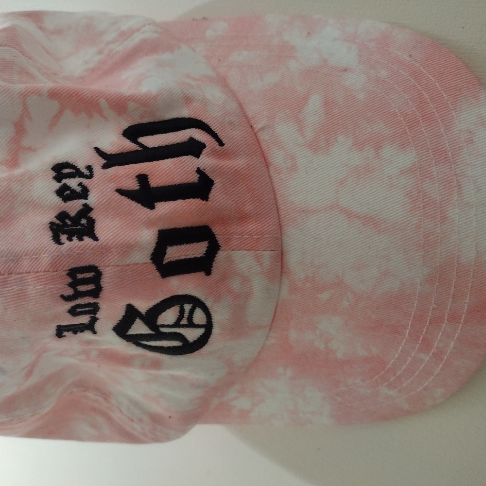 Low key goth Pink Tie Dye Hat